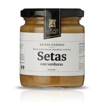 Salsa vegana de setas con verduras LUKAN.