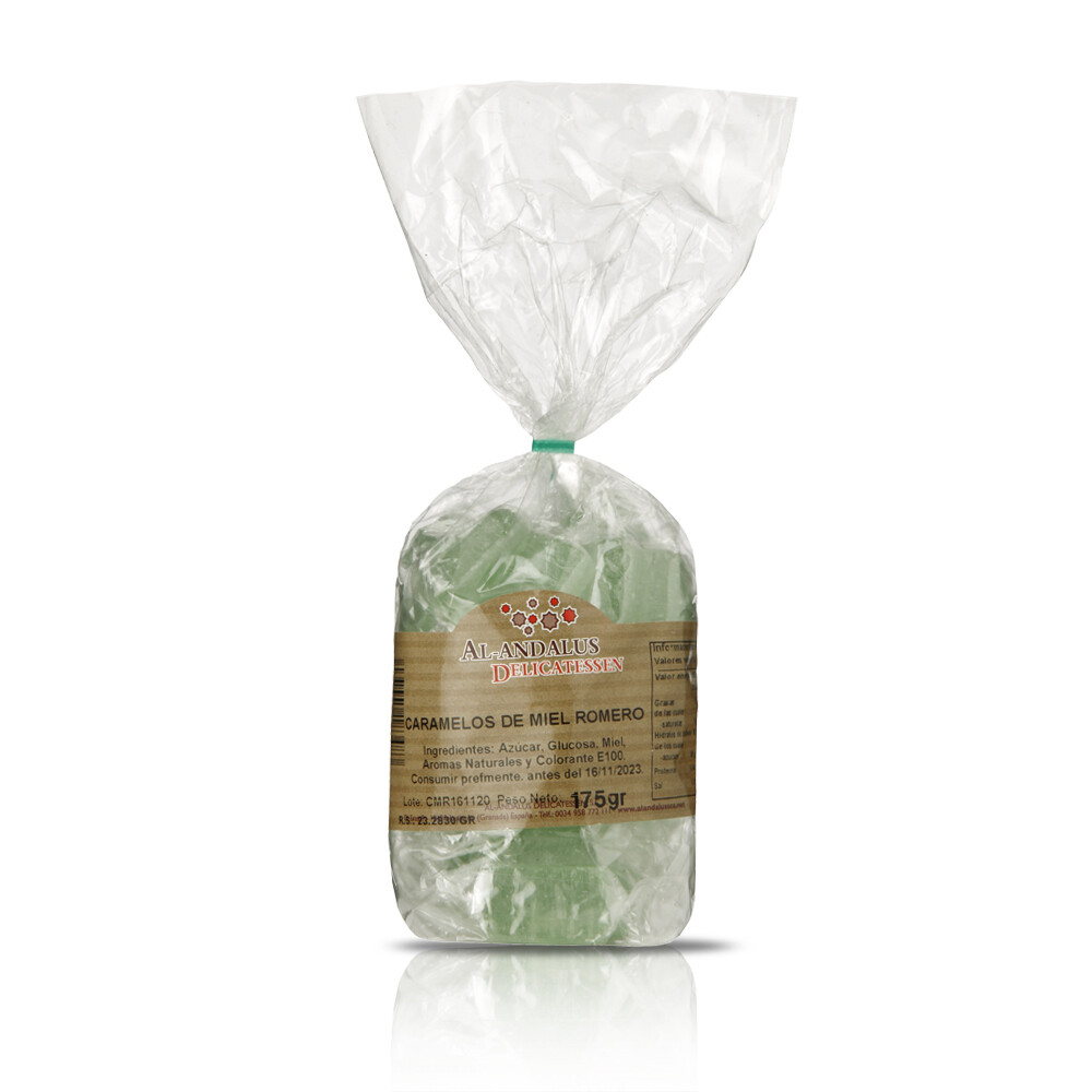 Caramelos de miel romero AL-ANDALUS DELICATESSEN, 175 g.
