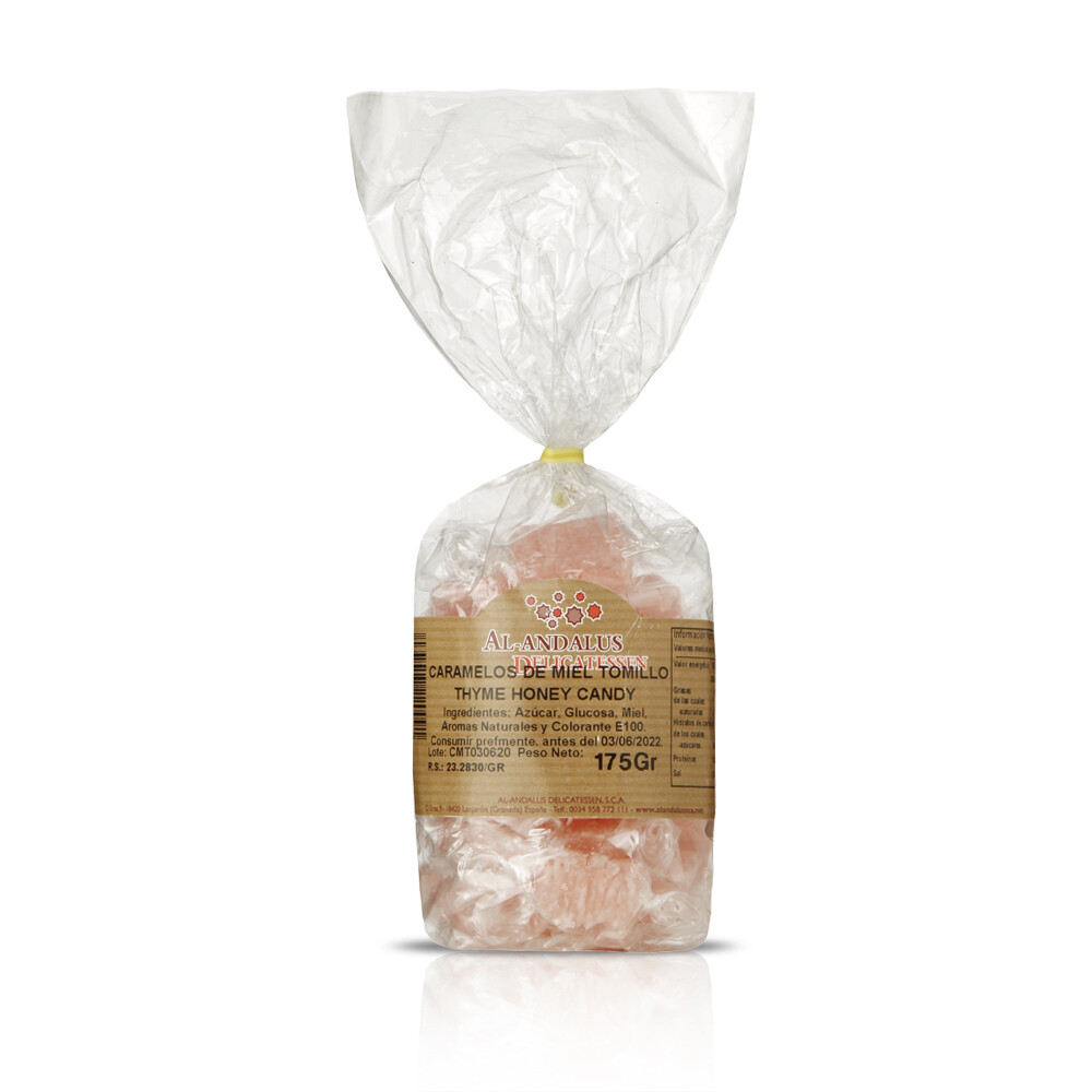Caramelos de miel tomillo AL-ANDALUS DELICATESSEN, 175 g.