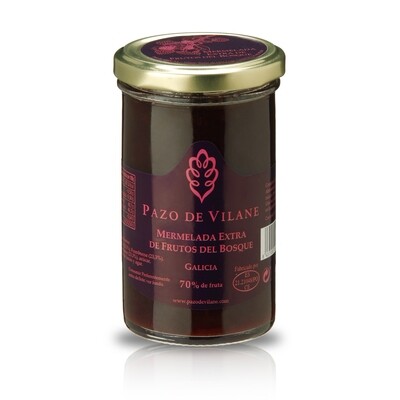Mermelada extra de frutos del bosque PAZO DE VILANE, 300 g.