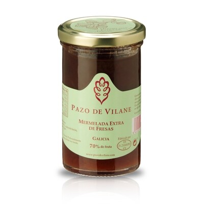 Mermelada extra de fresa PAZO DE VILANE, 300 g.