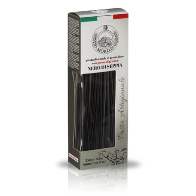 Pasta di semola con germe di grano e nero di seppia MORELLI, 250 g.