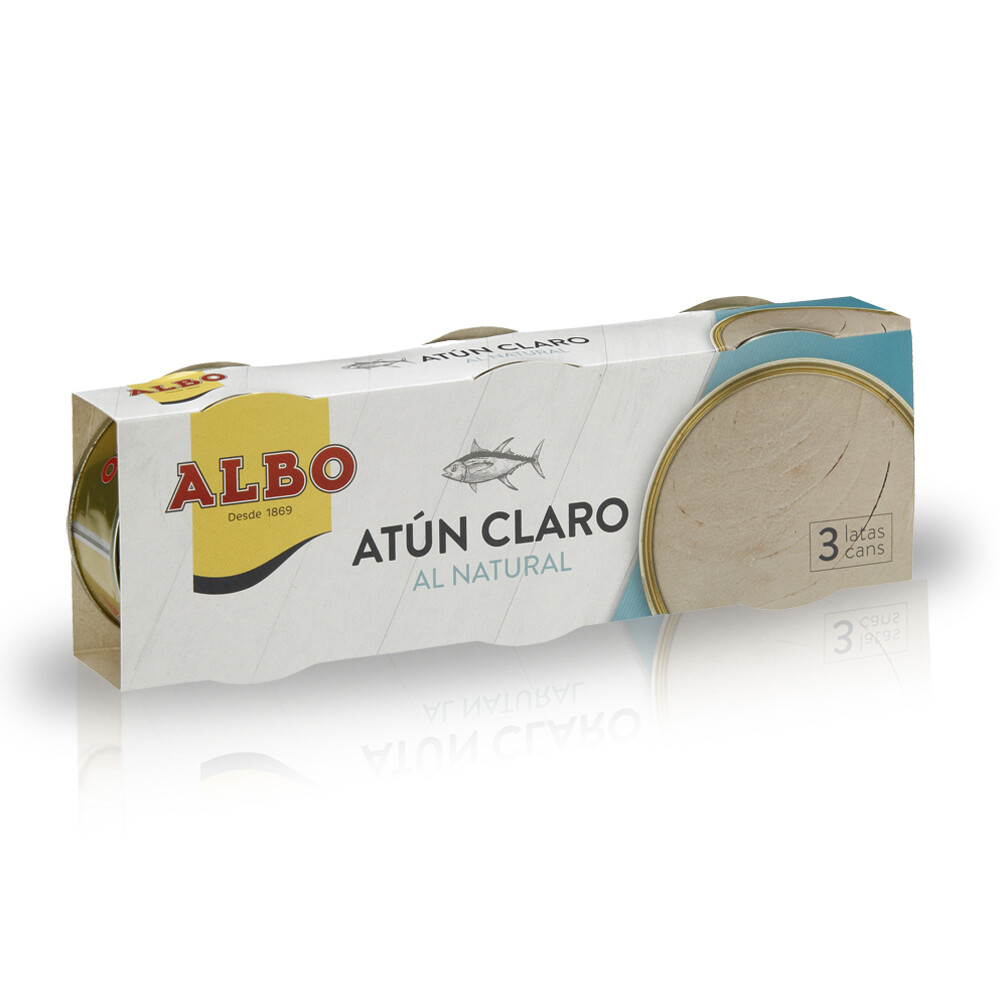 Atún claro al natural pack 3 de ALBO.