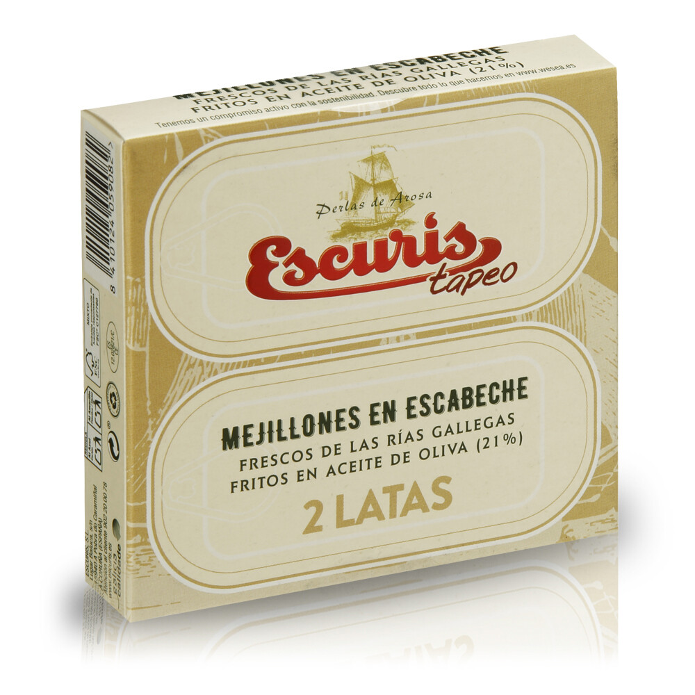 Mejillones en escabeche TAPEO DE ESCURIS.