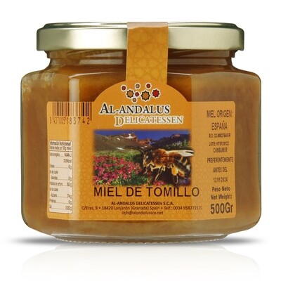 Miel de tomillo AL-ANDALUS, 500 g.