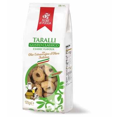 Taralli gusto clásico FIORE DI PUGLIA, 250 g.
