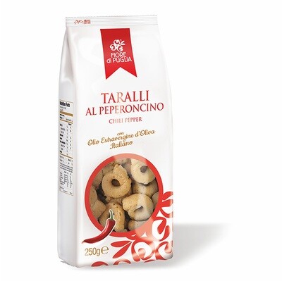 Taralli al peperoncino FIORE DI PUGLIA, 250 g.