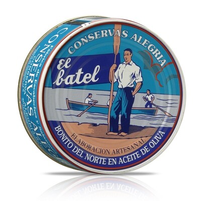 Bonito del norte en aceite de oliva EL BATEL de CONSERVAS ALEGRÍA, 265 gramos.