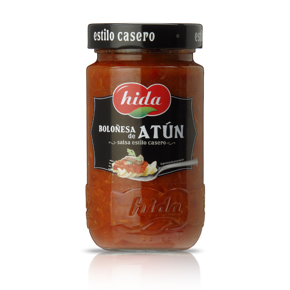 Salsa bolognesa  de atún estilo casero HIDA.
