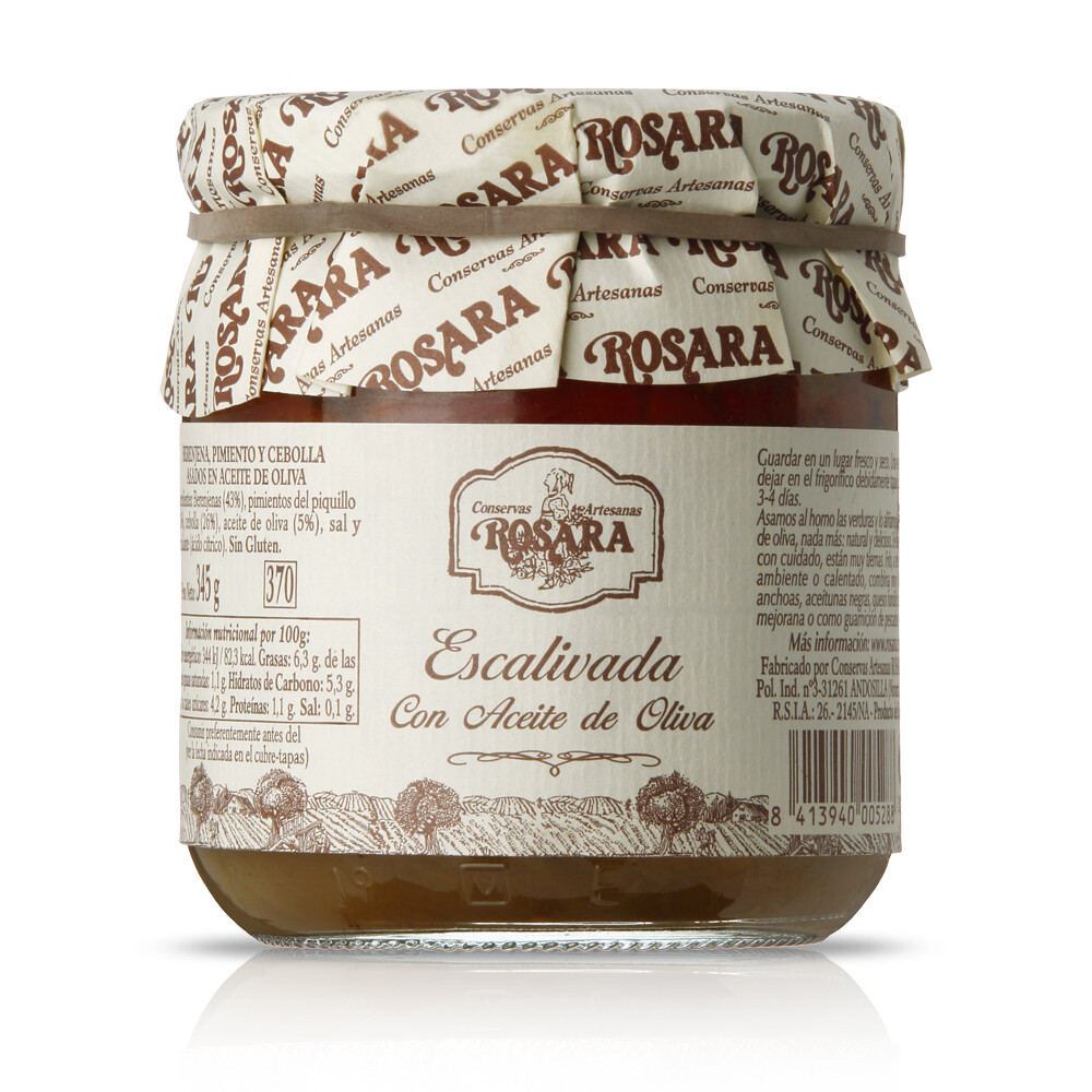 Escalivada con aceite de oliva ROSARA, 370 g.