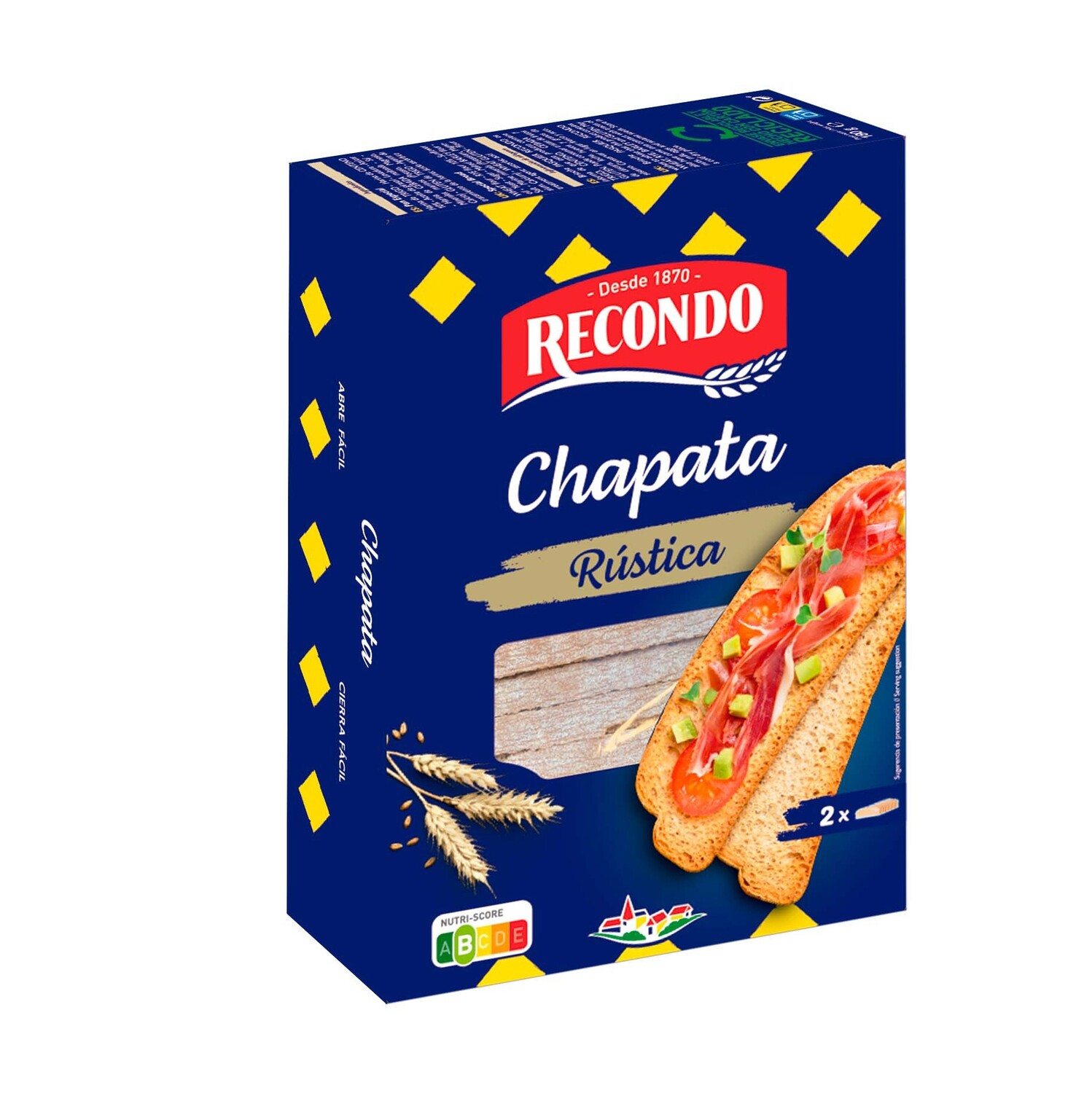 Pan chapata rústica RECONDO 180 g.