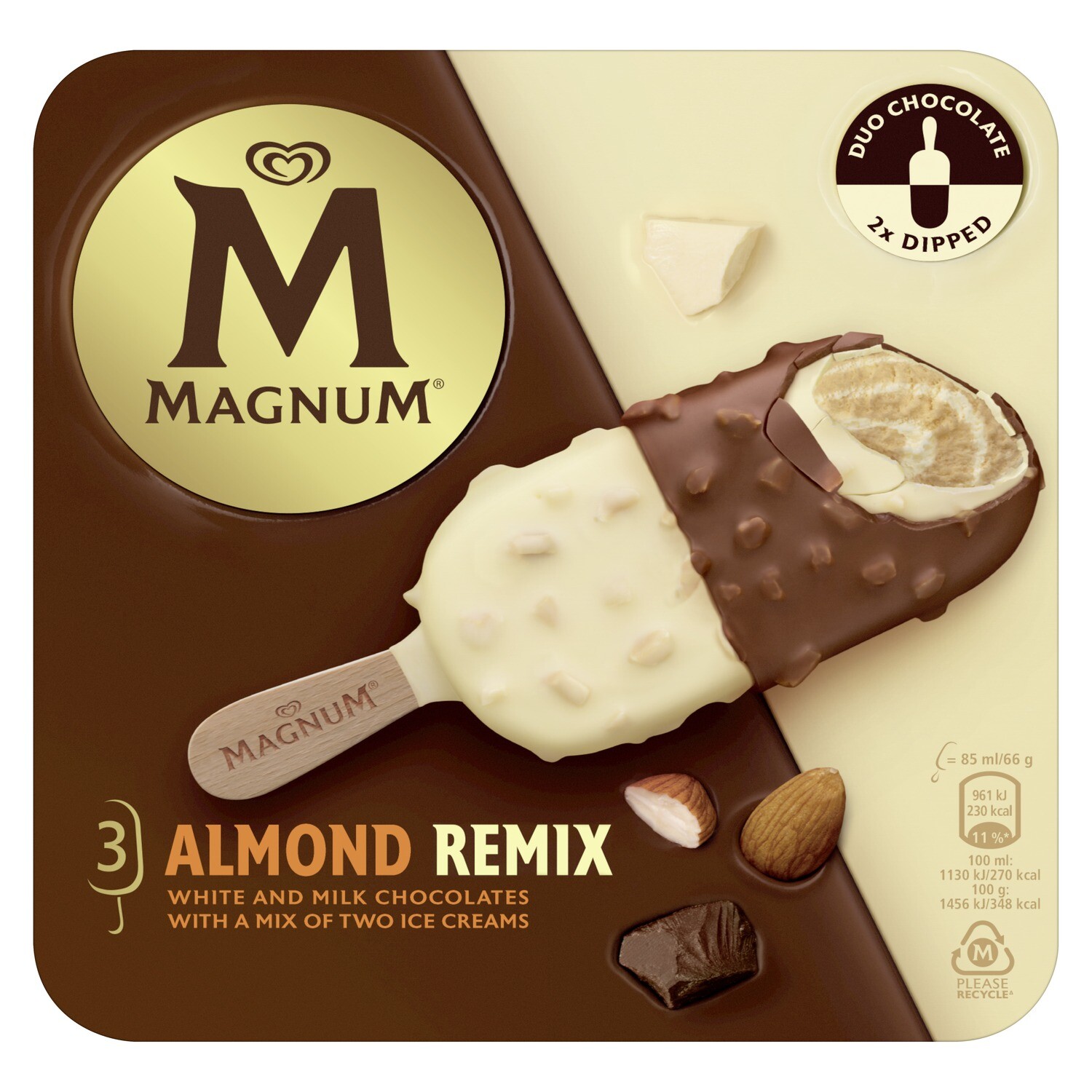 Helados almond remix MAGNUM 3 ud.
