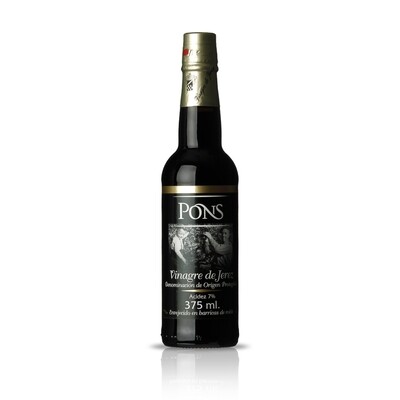 Vinagre de Jerez D.O.P. PONS, botella de 375 ml.