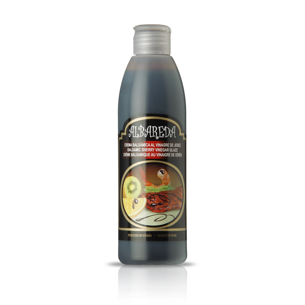 Crema balsámica al vinagre de Jerez ALBAREDA, botella de 250 ml.