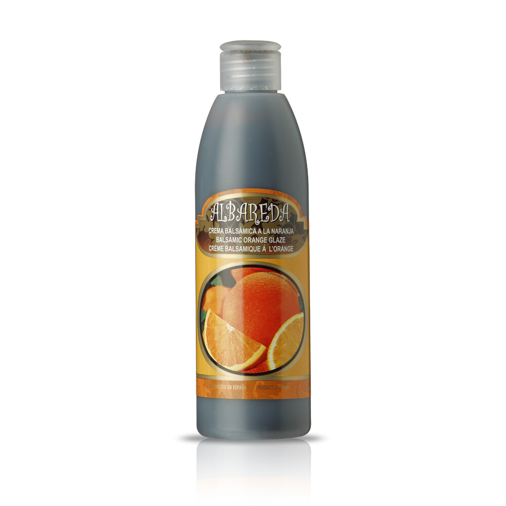 Crema balsámica a la naranja ALBAREDA, botella de 250 ml.