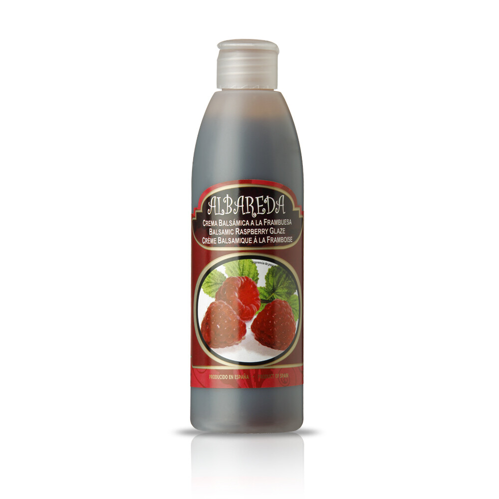 Crema balsámica a la frambuesa ALBAREDA, botella de 250 ml.