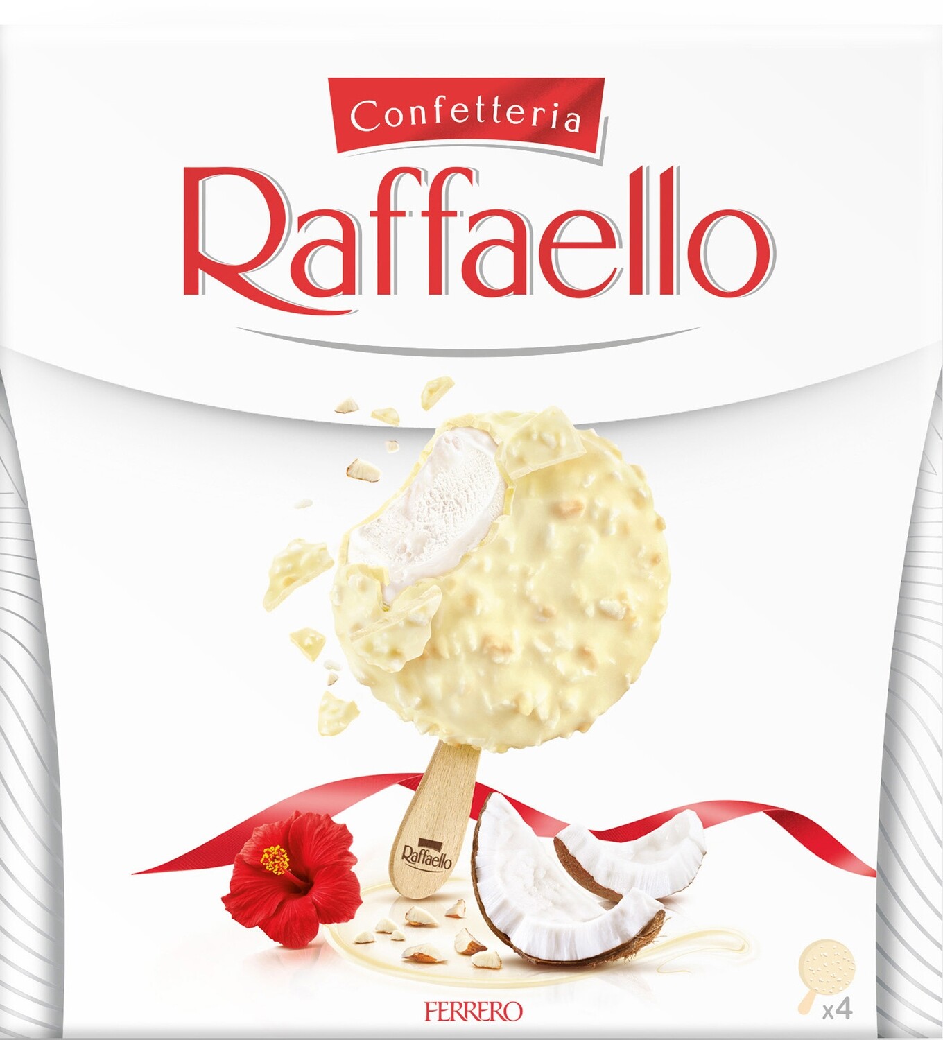 Bombón helado Ferrero coco RAFFAELLO 4 uds.