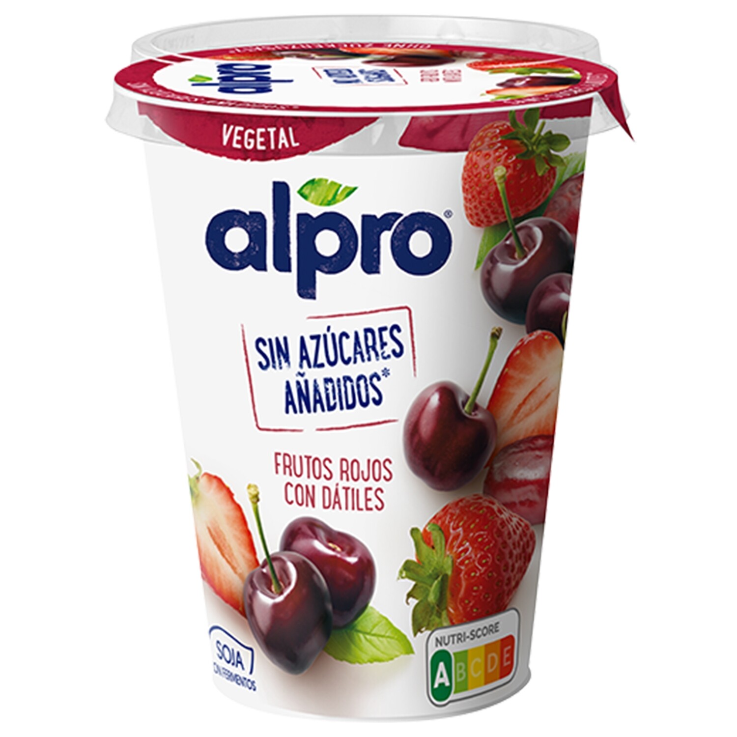 Alpro s/a frutos rojos con dátiles DANONE 400 g.