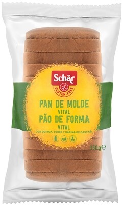 Pan de molde vital sin gluten, sin lactosa SCHÄR 350 g.