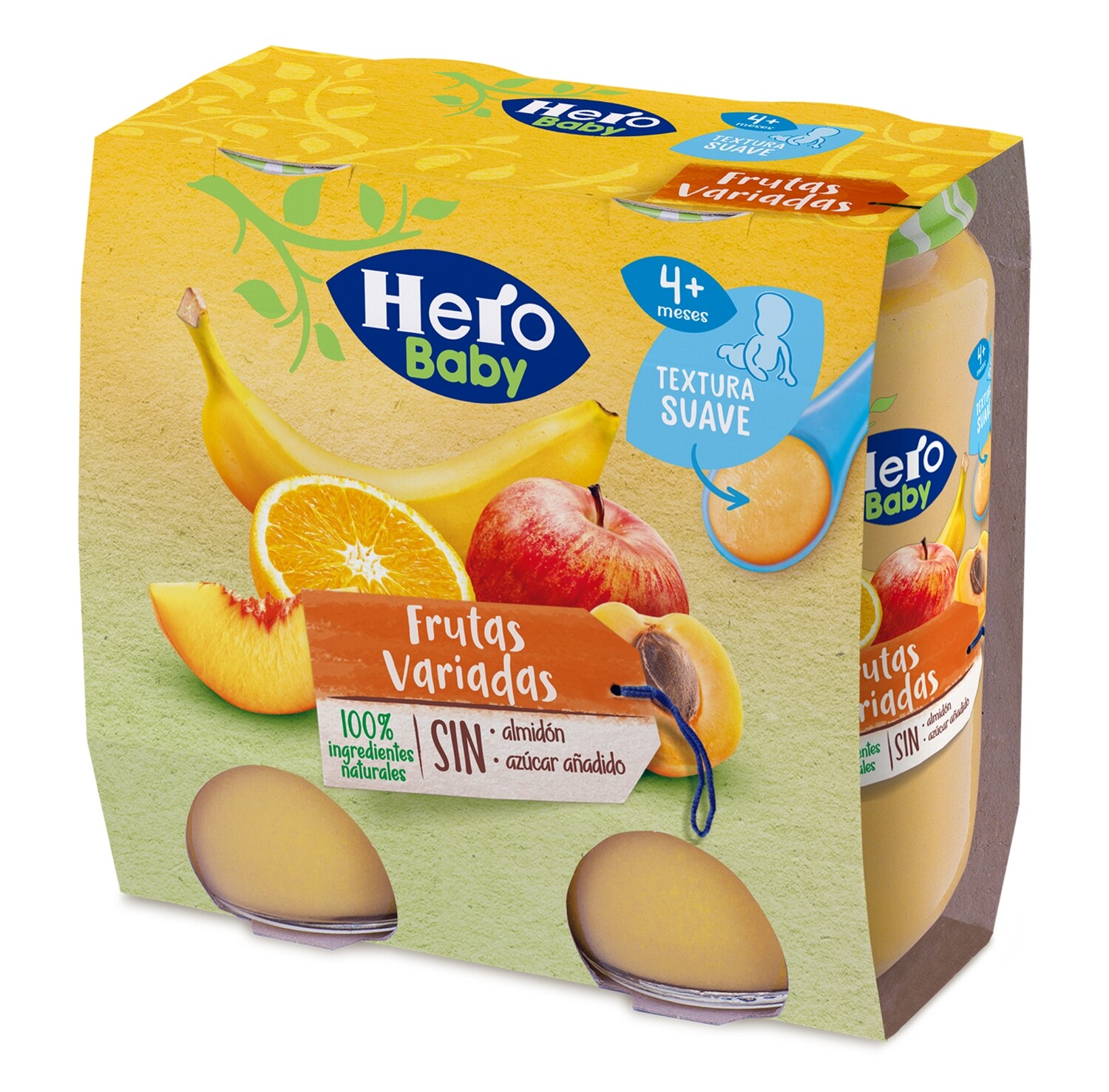 Tarritos frutas variadas HERO 2 X 235 g.