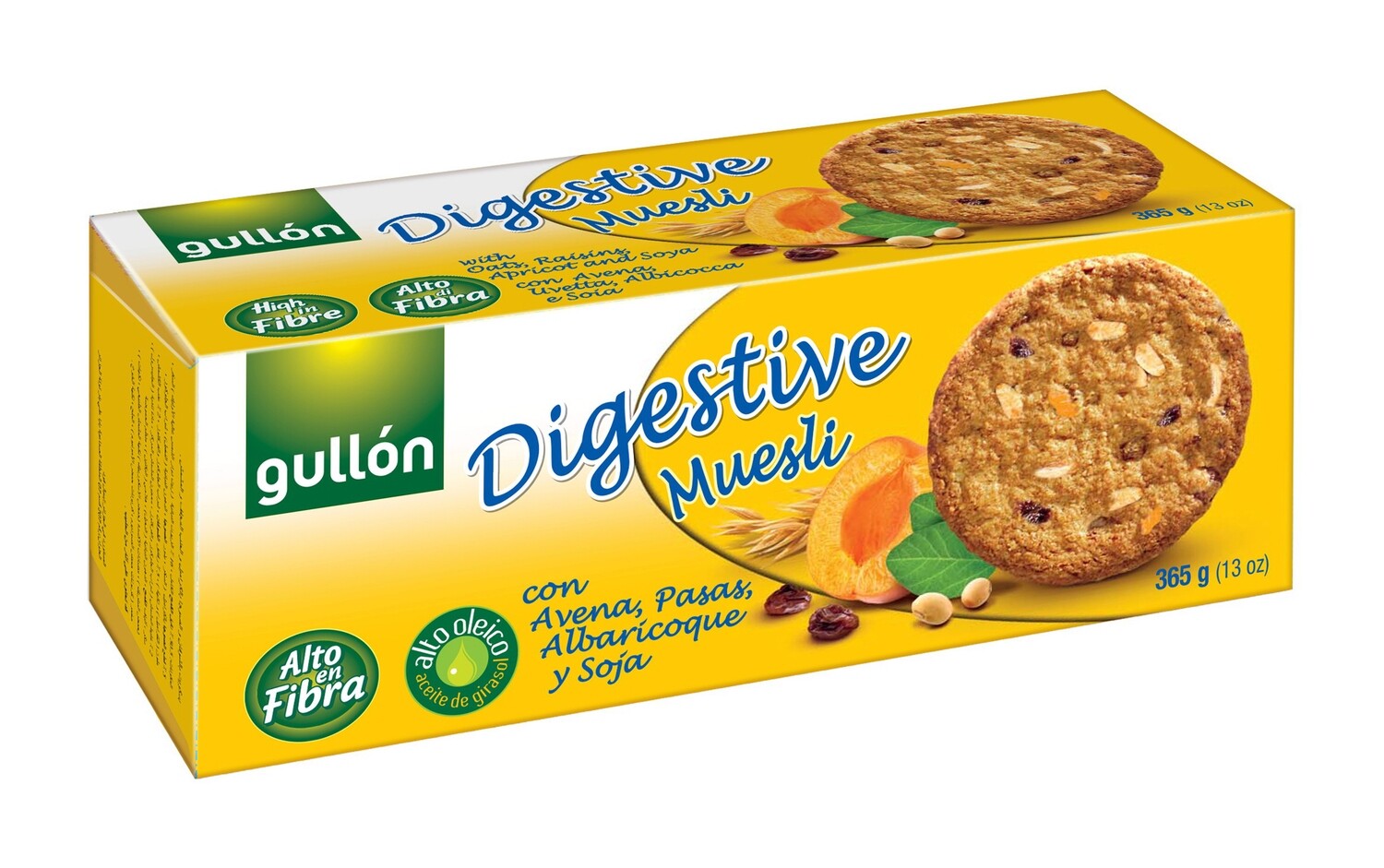 Galletas digestive muesli GULLON 365 g.