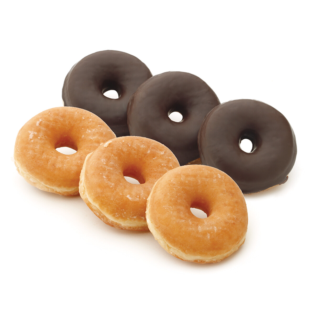 3 donuts de azúcar o chocolate