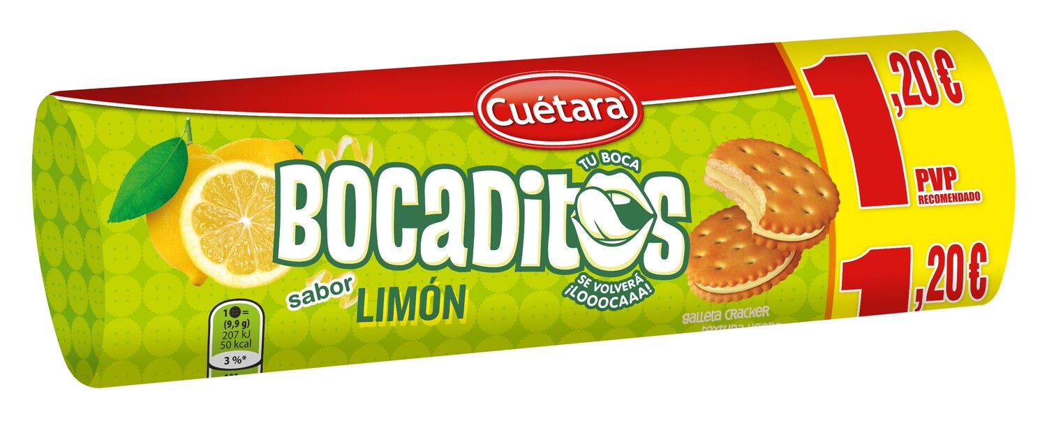 Bocaditos sabor limón CUETARA 150 g.
