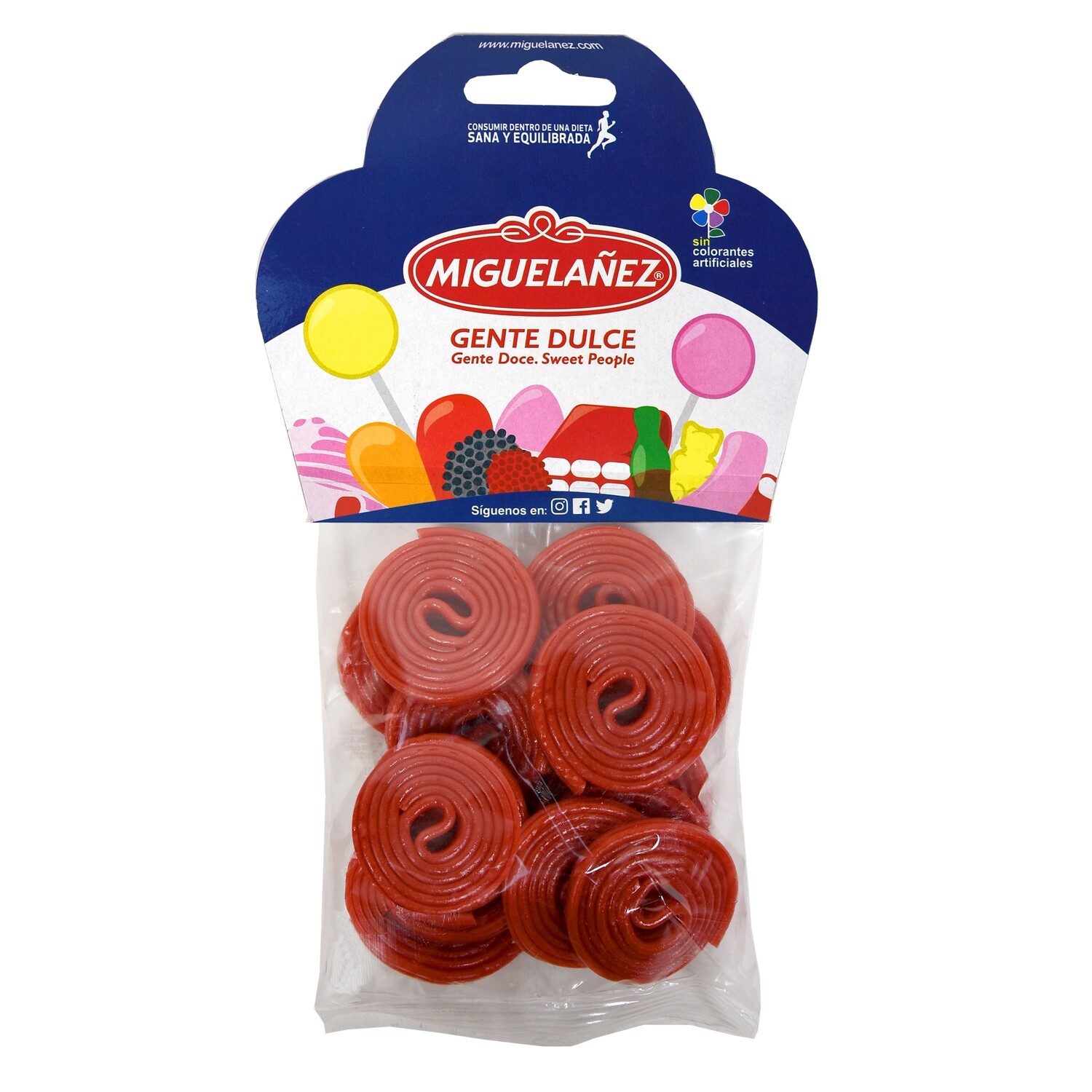 Gominolas disco rojo MIGUELAÑEZ 125 g.