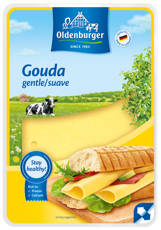 Queso gouda suave lonchas OLDENBURGER 200 g.