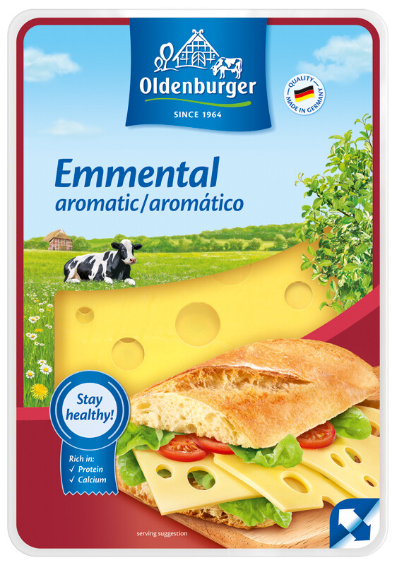 Queso emmental lonchas OLDENBUGER 200 g.