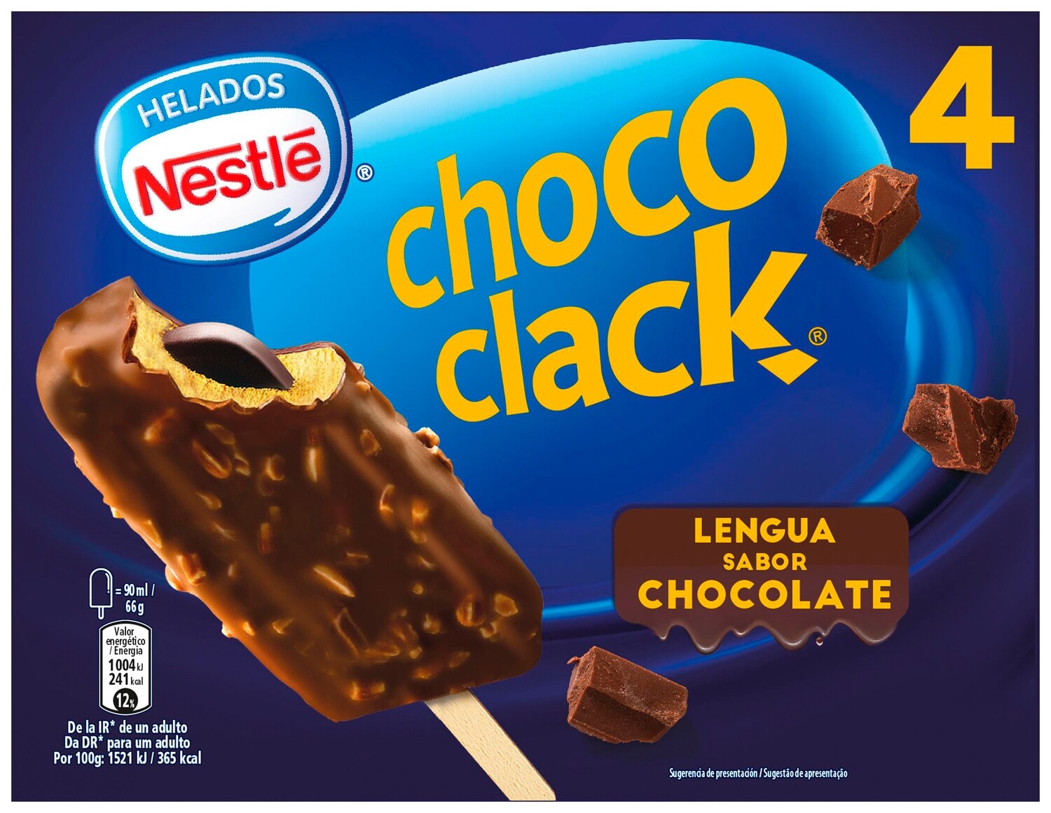 Helados choco clack classic NESTLE 4 uds.
