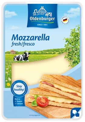 Queso lonchas mozzarella OLDENBURGER 200 g.