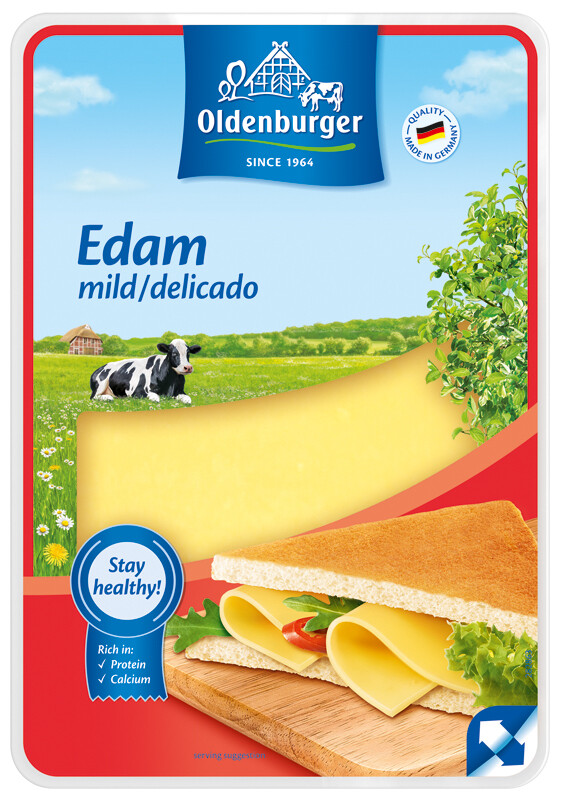 Queso lonchas edam OLDENBURGER TGT, 200 g.