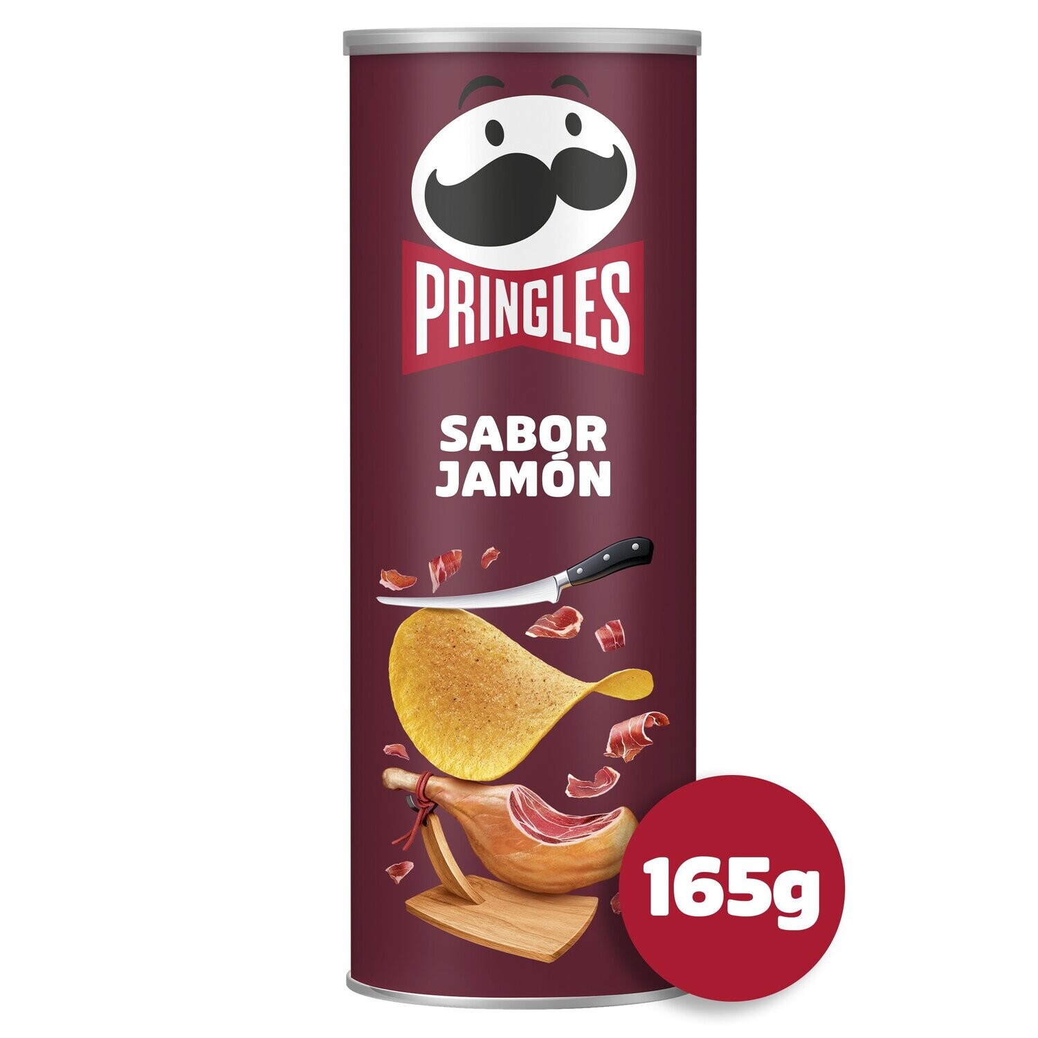 Patatas fritas sabor jamón PRINGLES 165 g.