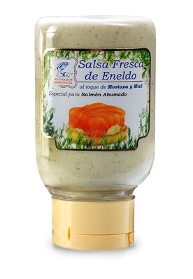 Salsa fresca de eneldo especial salmón ahumado AHUMADOS DOMINGUEZ 178 g.