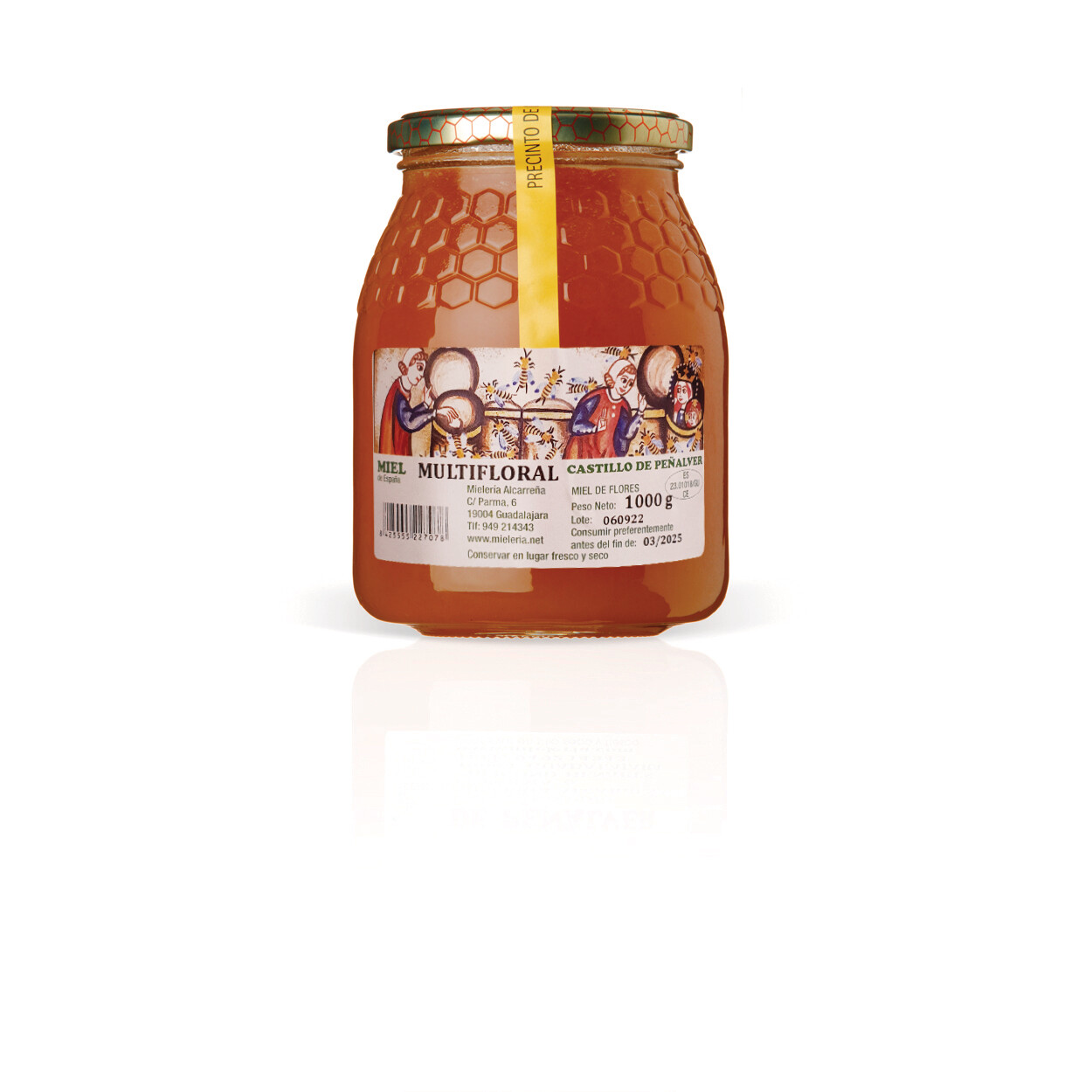 Miel multifloral CASTILLO DE PEÑALVER, 1kg.