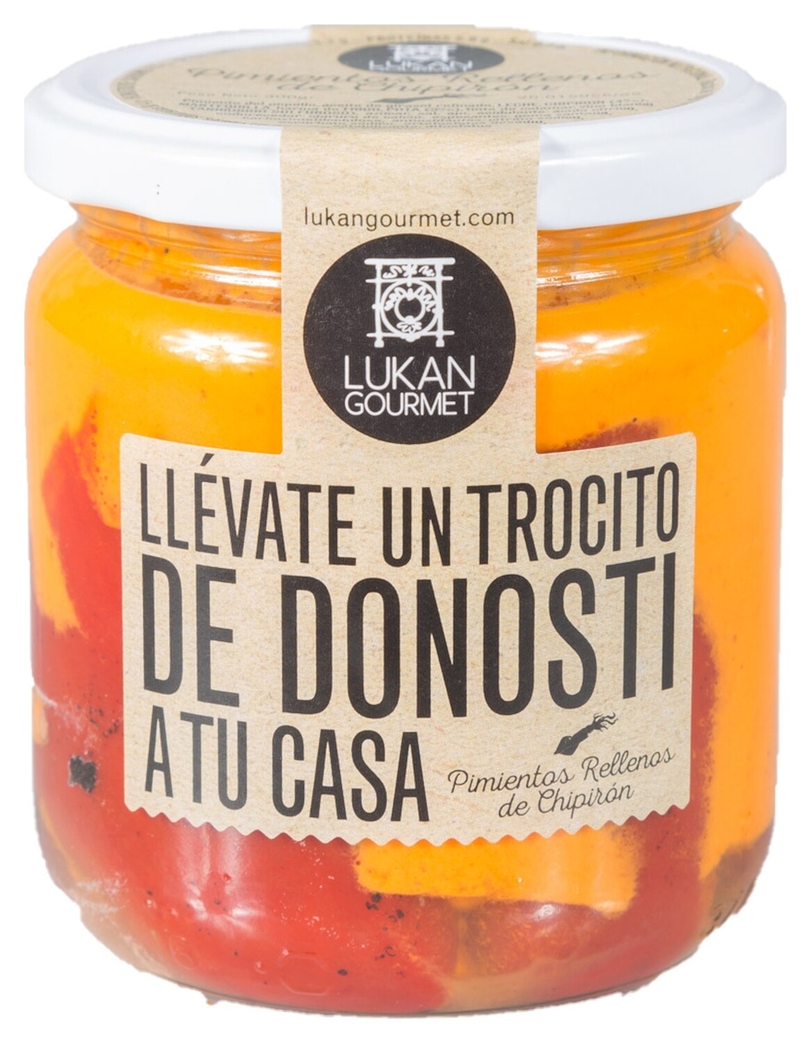 Pimientos rellenos de chipirón LUKAN 300 g.