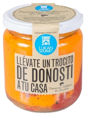 Pimientos rellenos de bacalao LUKAN 300 g.