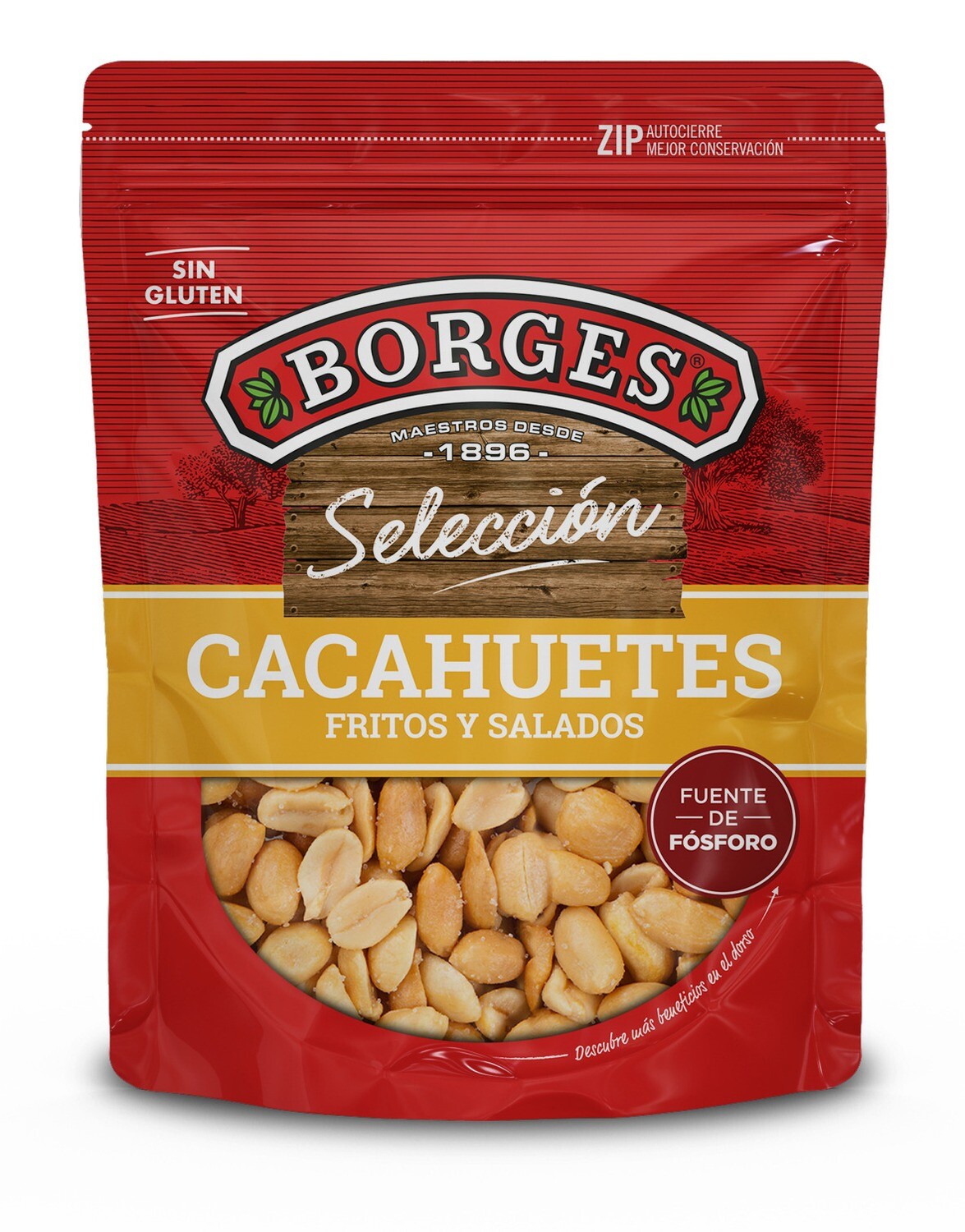 Cacahuetes fritos y salados BORGES 100 g.