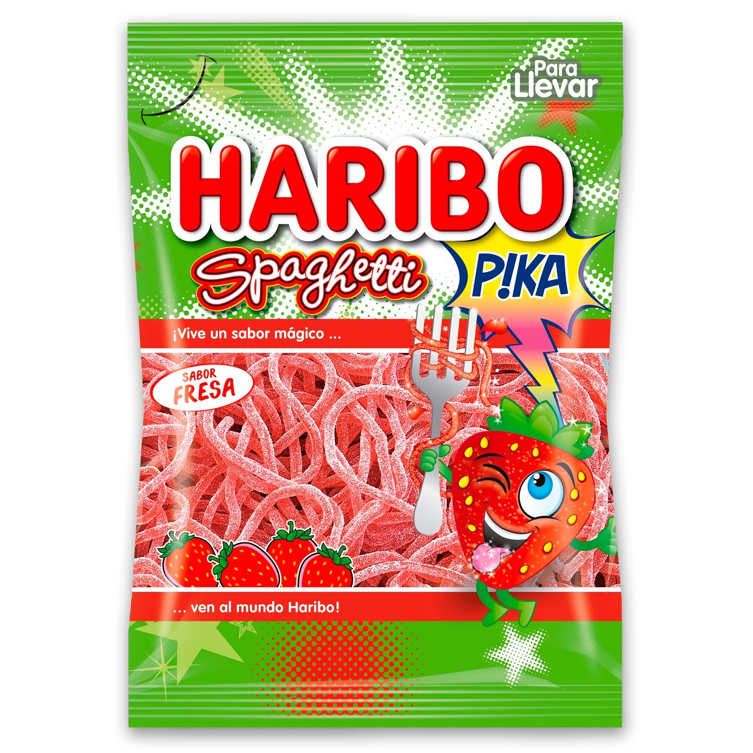 Gominolas Spaguetti fresa pika HARIBO 75 g.