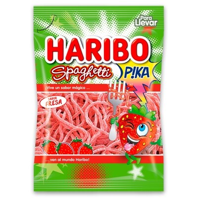 Gominolas Spaguetti fresa pika HARIBO 75 g.