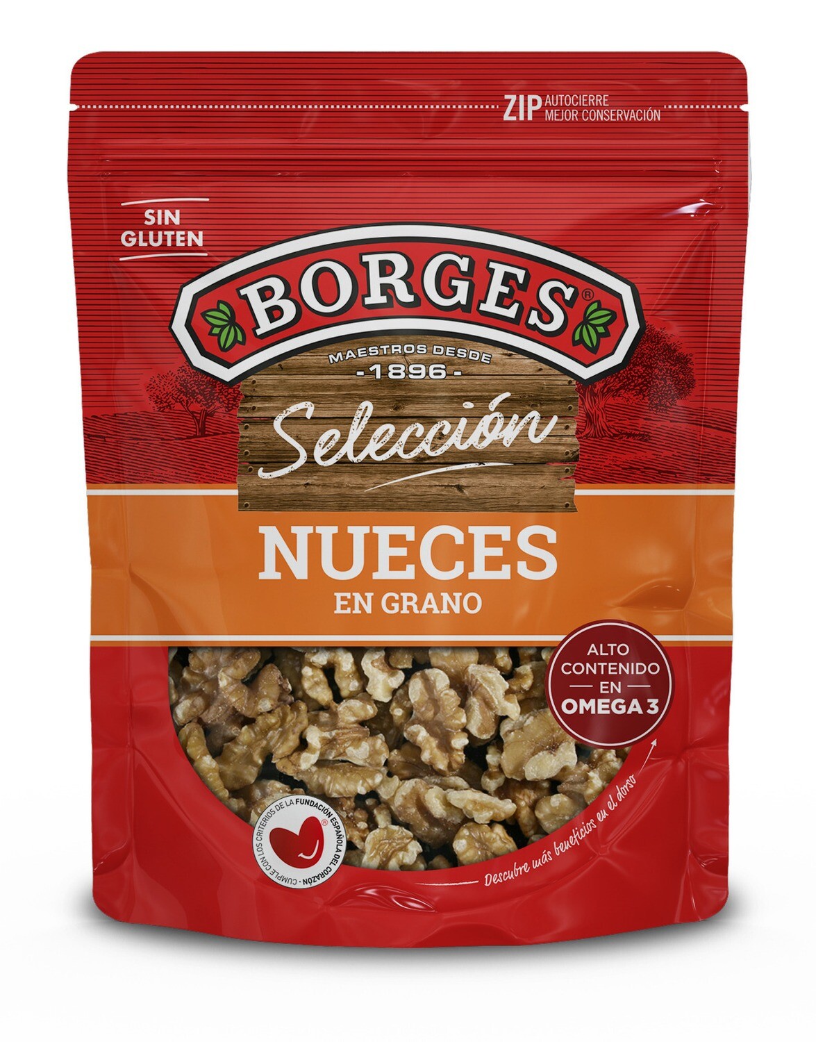 Nueces en grano BORGES 90 g.