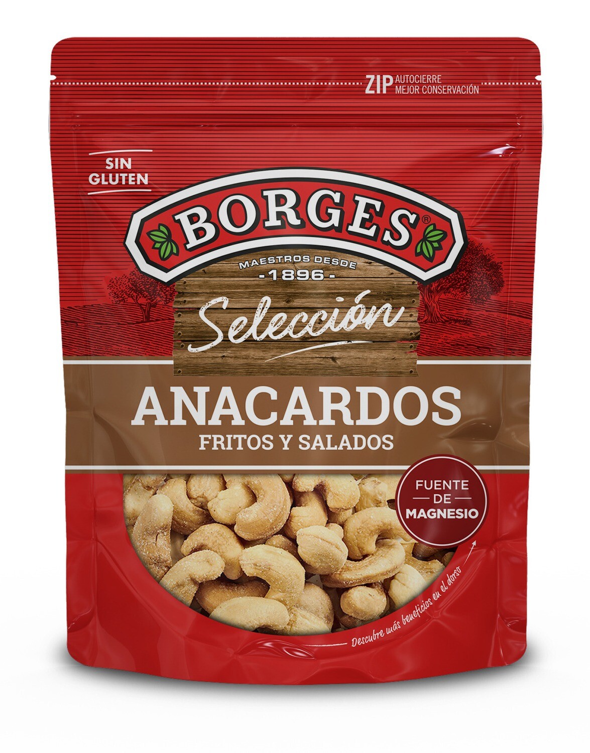 Anacardos fritos y salados BORGES 80 g.
