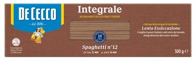 Spaghetti integrali nº 12 DE CECCO.