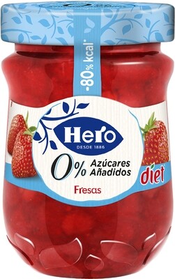Confitura de fresas sin azúcar HERO DIET.