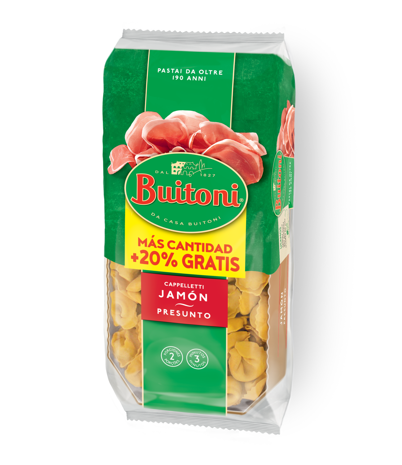 Capelleti de jamón BUITONI.