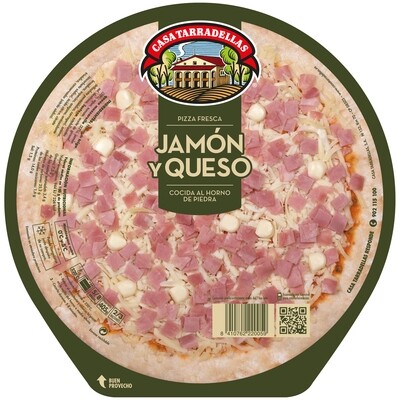 Pizza jamón y queso  CASA TARRADELLAS.
