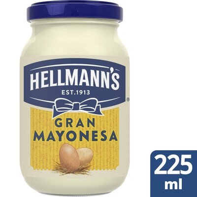 Mayonesa HELLMANN&#39;S, tarro de 225 gramos.