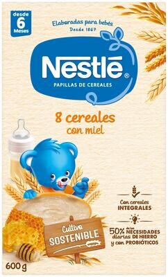 Papilla 8 cereales con miel de NESTLÉ.