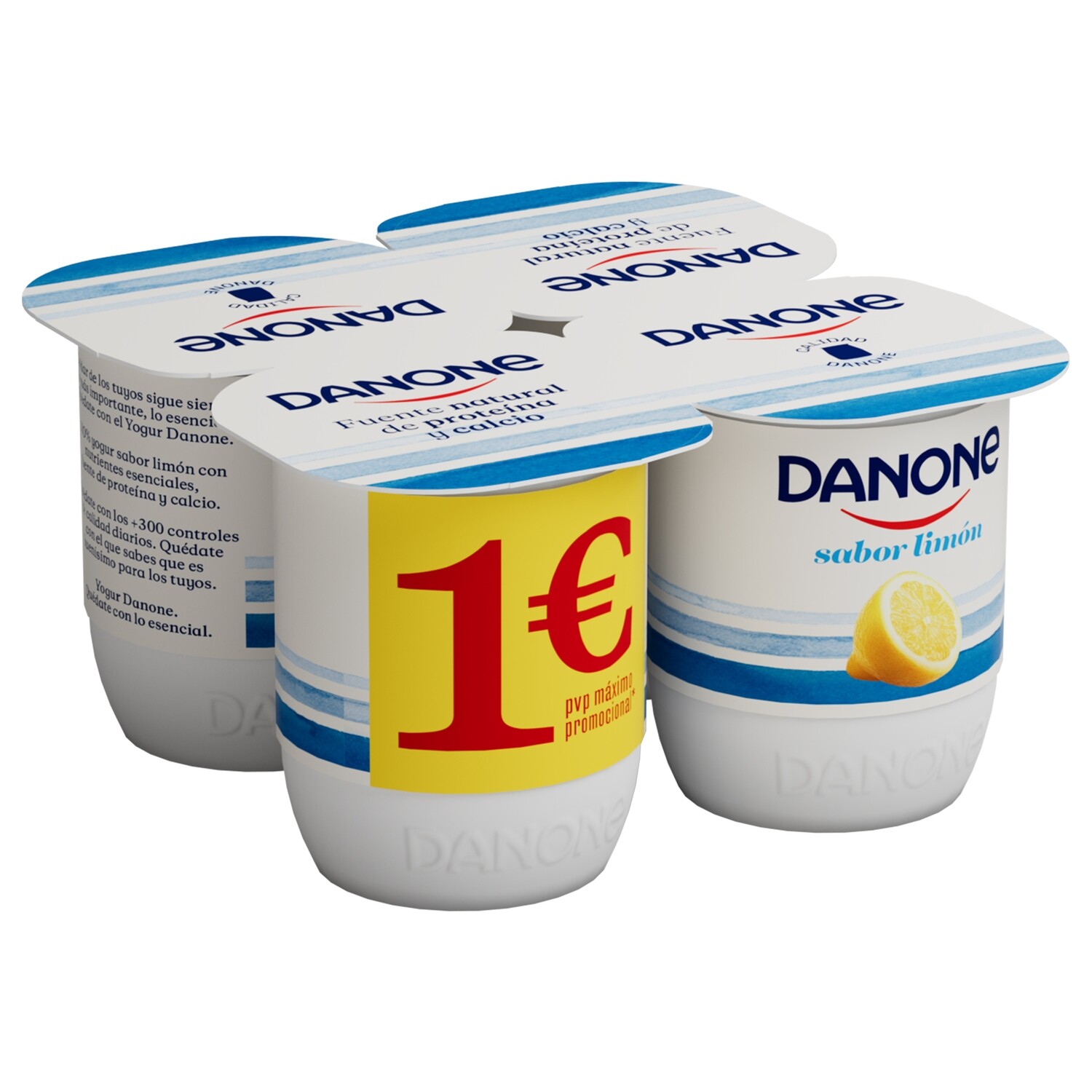 Yogur sabor limón de DANONE (pack 4).